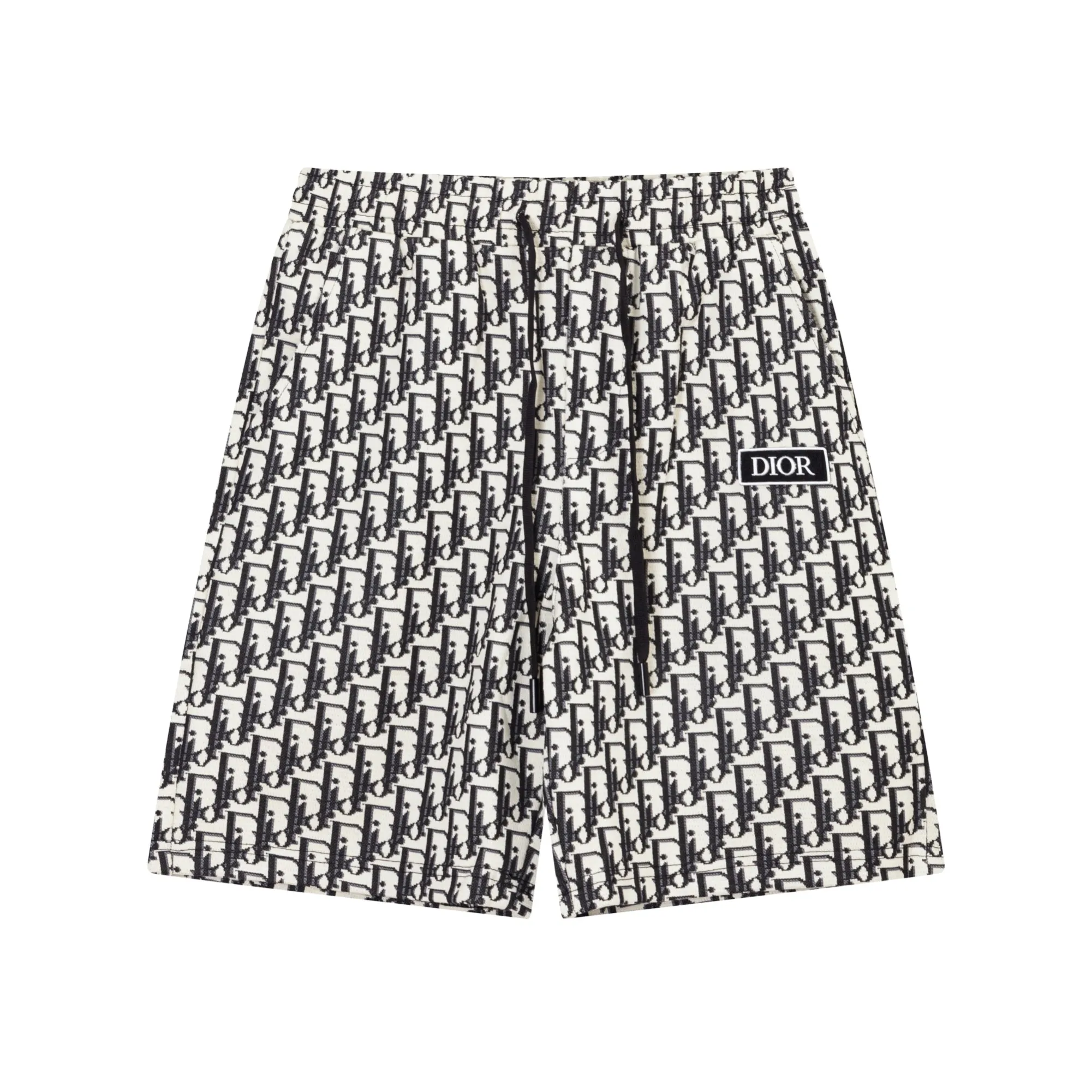 🅿️190 Dior 2024SS new knitted shorts, customized fabric using wafer cloth weaving method, dark flower knitting technology and embroidered logo. The version is tight and three-dimensional, with straight stripe splicing. The customized trouser cord hardware has strong texture and smoothness. The upper body is comfortable and breathable. It has a concave and convex three-dimensional feel. It is fashionable and casual. Gray Dark Gray Size M-4XL
