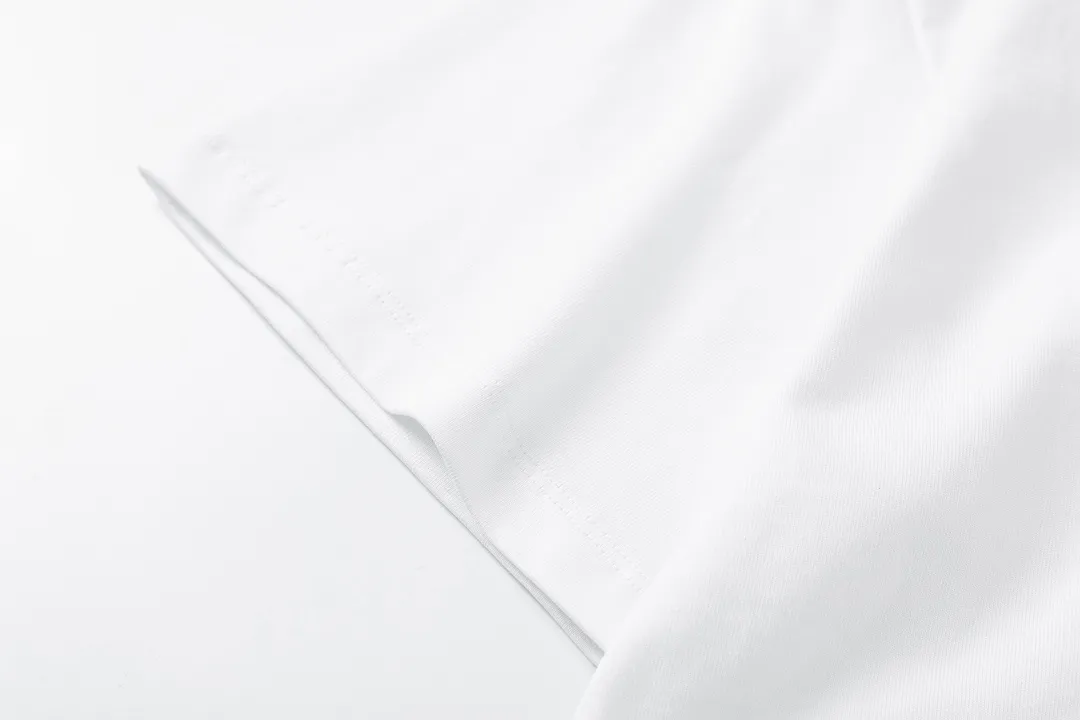 🅿️170 DIOR Dior 2025 early spring new style, customized 270g double yarn pure cotton fabric, patch denim jacquard letter logo, couple style, short-sleeved T-shirt, color: white, size: XS-L