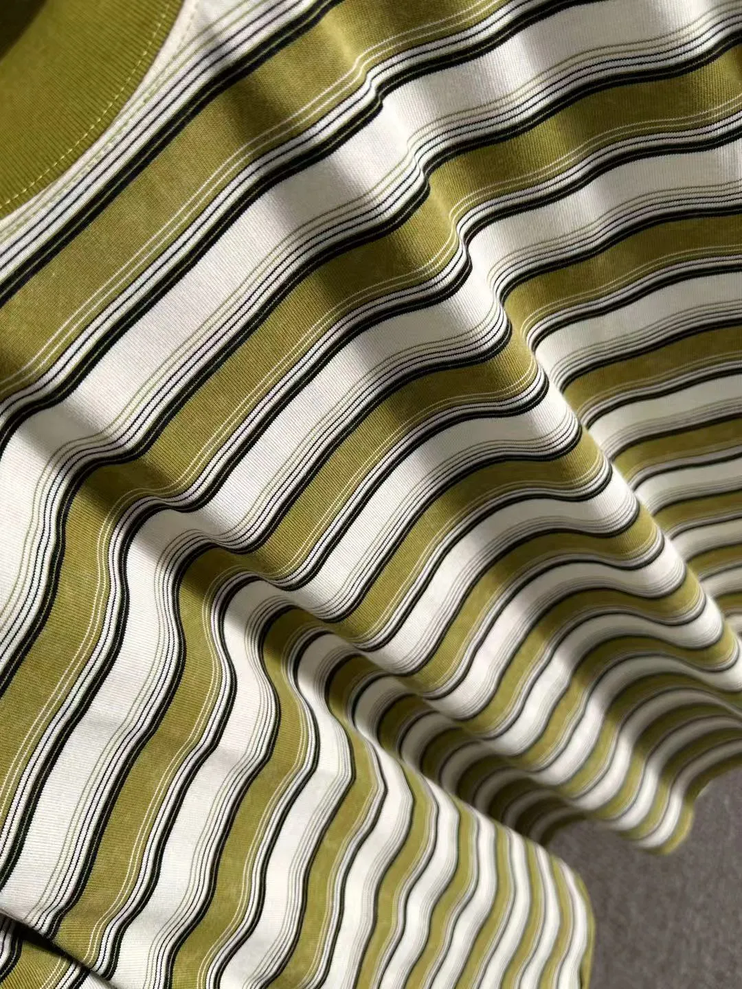 🅿️270 shipped next day DIOR Dior 2025 spring and summer new high quality launch of double yarn pure cotton striped fabric short-sleeved personalized exclusive style will not deform or shrink after being soaked in water SIZE: M-3XL