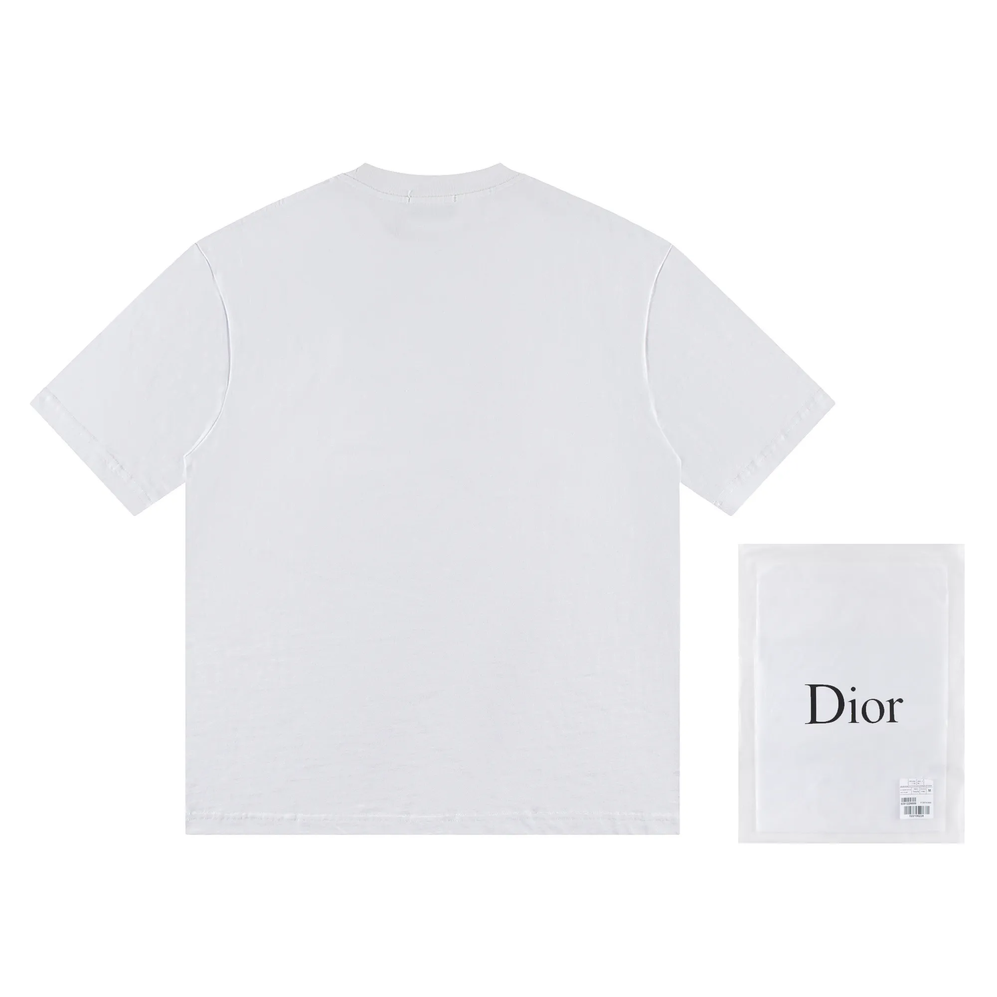 🅿️160 Dior*2025 latest short-sleeved material: high version 300g double yarn combed cotton Size: S M L XL Color: black white Style number: W2605