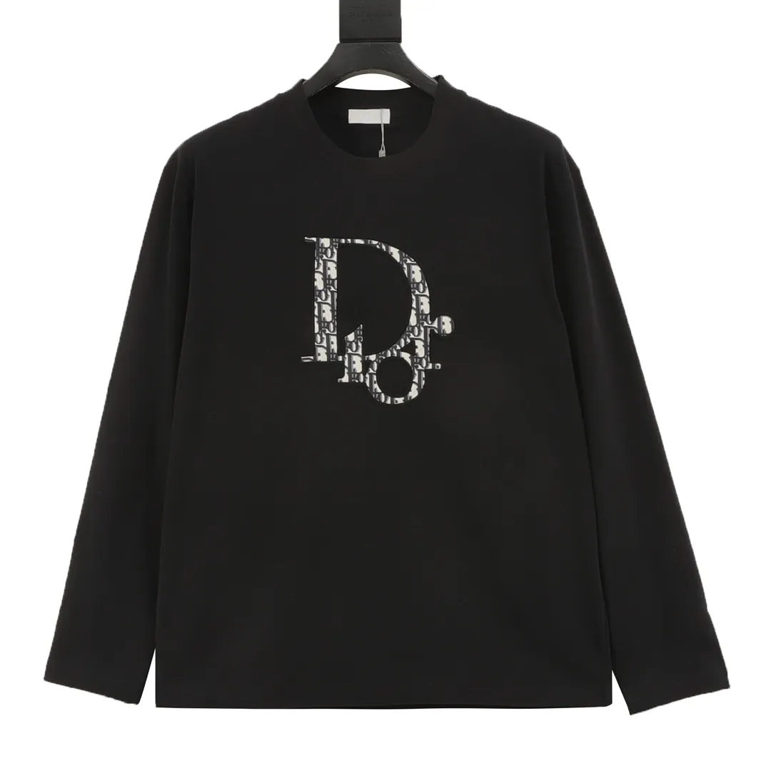 🅿️360 Dior Dior classic classic three-dimensional patch embossed long-sleeved T-shirt size: XS-XL