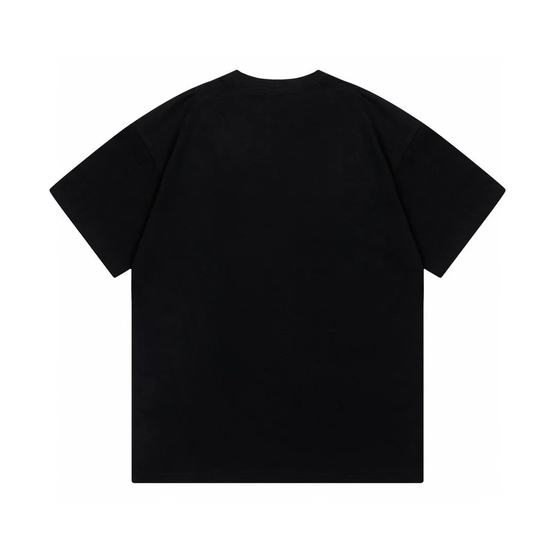🅿️170 Dior 2025 new three-dimensional silicone patch letter logo, same style for men and women, short-sleeved T-shirt ·Customized 280g 100% double yarn pure cotton fabric ·Design dyed 32 counts double-strand thread ·Collar label, hangtag, main mark and three labels complete Color: black Size: XS S M L