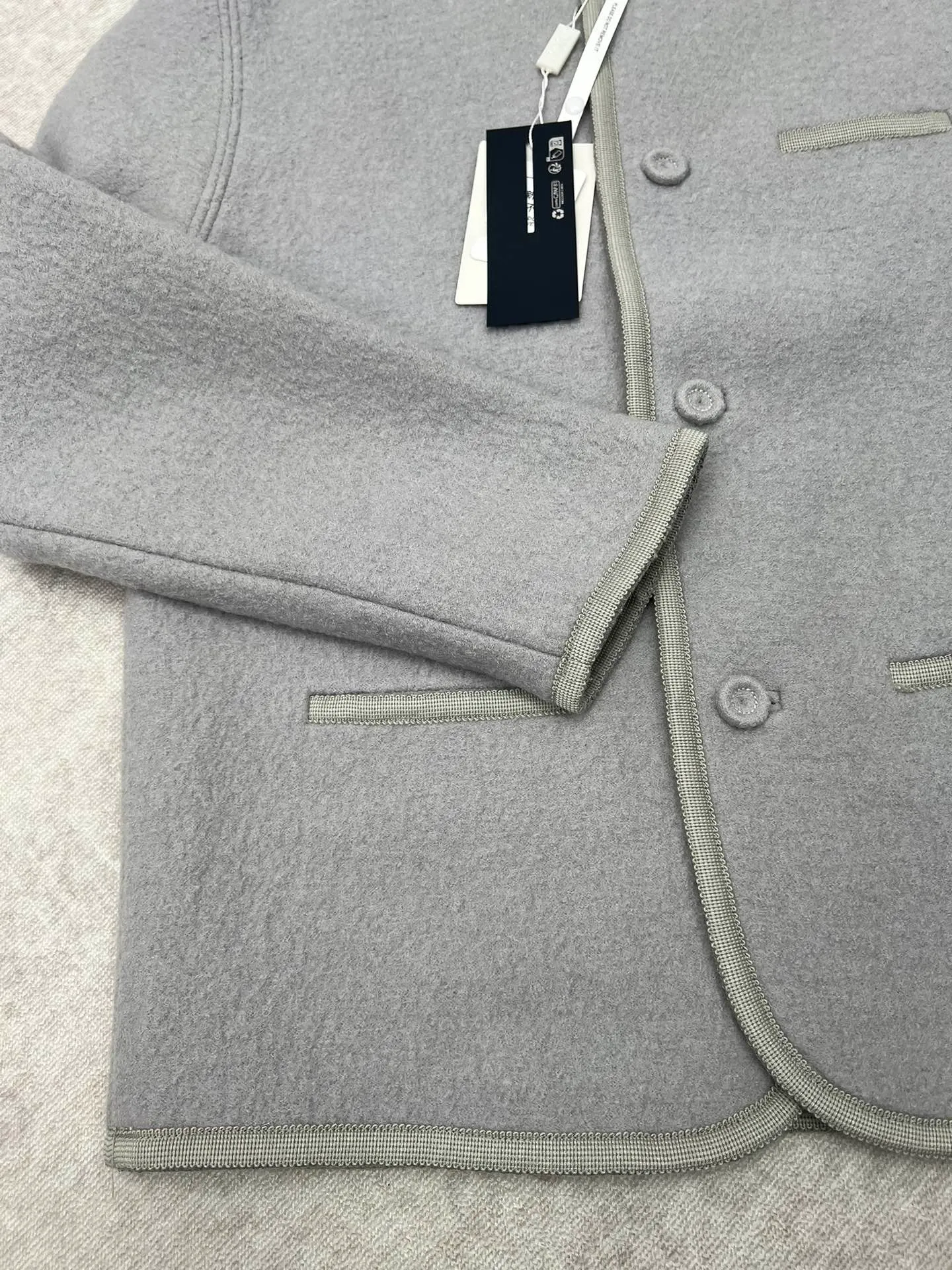 🅿️1100 Dior 25ss new summer men's wear series sheep wool jersey jacket men's gray high version code number: S.M.L.