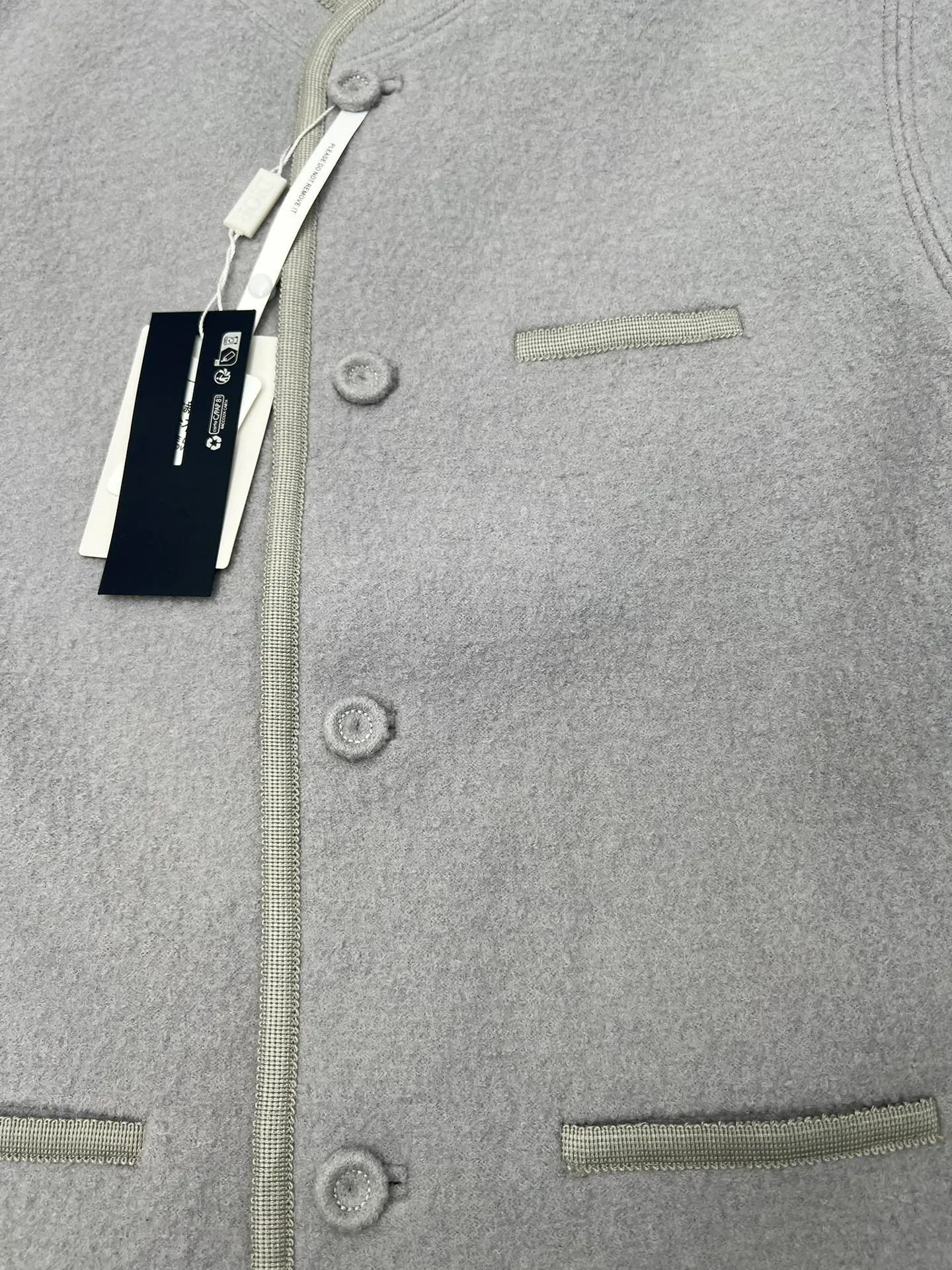🅿️1100 Dior 25ss new summer men's wear series sheep wool jersey jacket men's gray high version code number: S.M.L.
