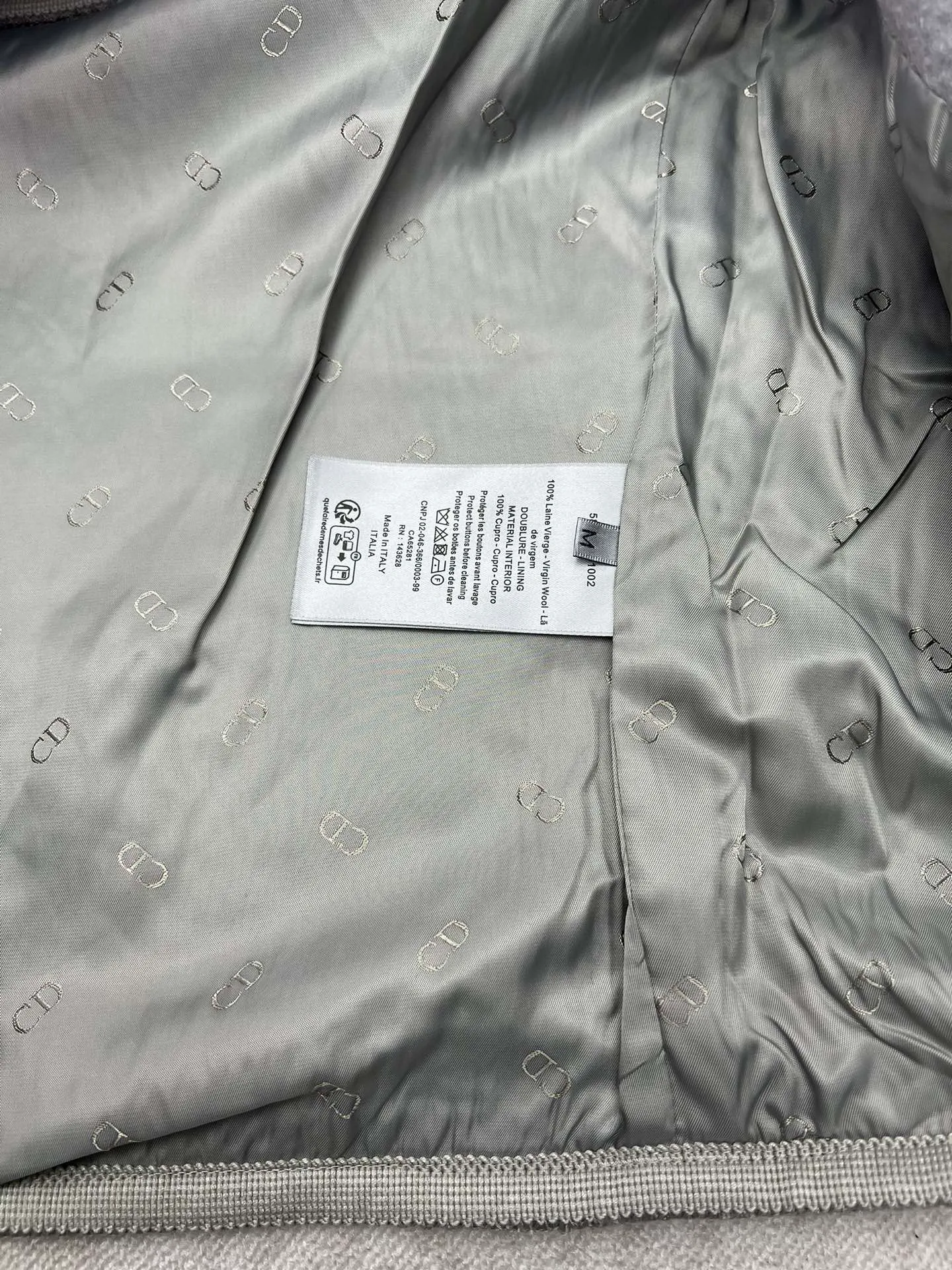 🅿️1100 Dior 25ss new summer men's wear series sheep wool jersey jacket men's gray high version code number: S.M.L.