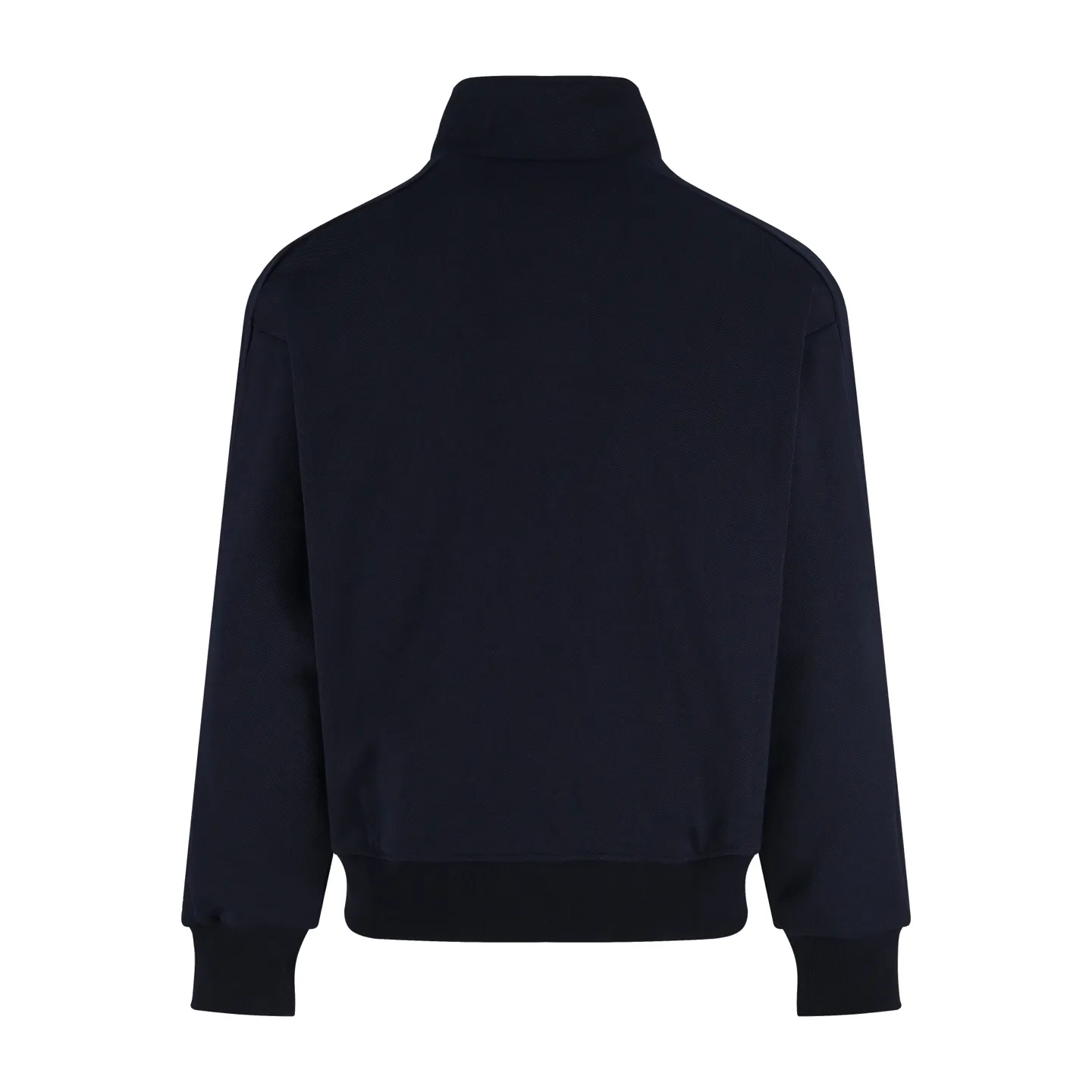 🅿️600 CD Jacquard Web Zipper Stand Collar Jacket. Originally purchased for 23,500. It is made of cotton and technical yarn blend to bring a delicate texture. The sleeves are decorated with Oblique Cotton plain knitted jacquard webbing details, jacquard processing, showing a concave and convex three-dimensional texture, stand-up collar design, windproof and cold protection, placket with high-quality European lettering alloy two-way zipper closure, elastic elastic cuffs hem design, three-label accessories are complete. This sports jacket has been reinterpreted and can be paired with a series of trousers. It can be worn for both daily travel and leisure time, and can be easily worn by both men and women.