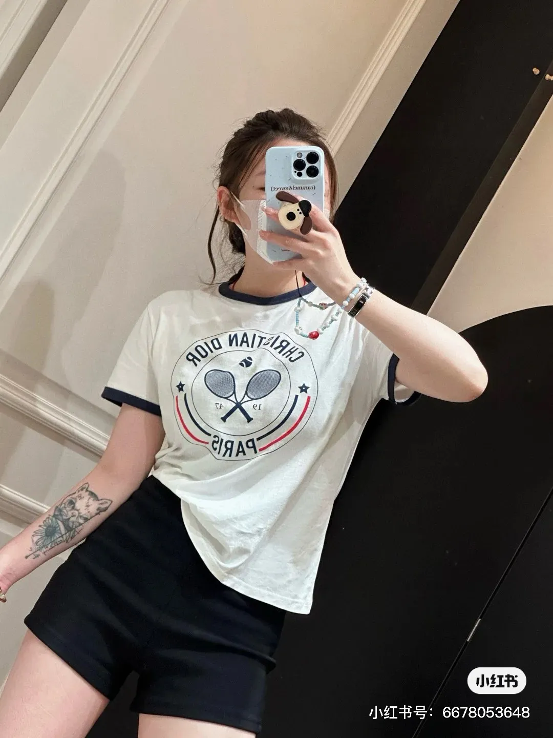 🅿️130 M252#Dior•🇫🇷25ss new linen printed thin short-sleeved T-shirt ✅✅✅Ready stock Focus on quality and compare at will Size: S M L Color: White