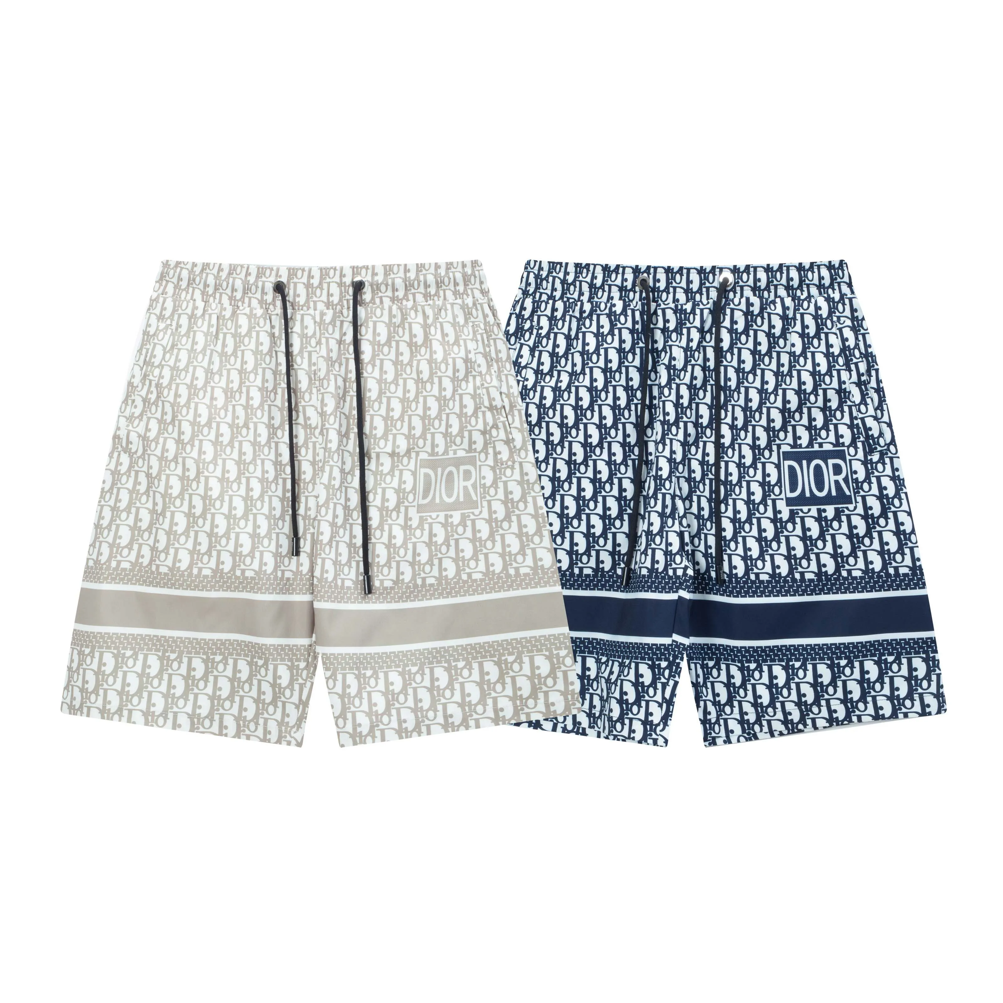 🅿️160 2025 DiOR Dior's new quick-drying beach shorts, customized fabrics, with presbyopic craftsmanship and logo printed all over. The version is tight and three-dimensional, with straight stripe splicing. The customized trouser cord hardware has strong texture and smoothness. The upper body is comfortable and breathable. It has a concave and convex three-dimensional feel. It is fashionable and casual. Color: apricot blue. Size: M-4XL