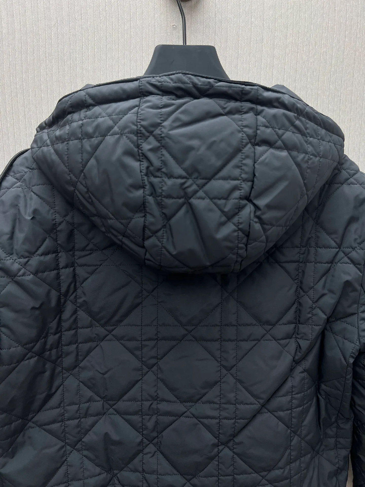 🅿️650 Dior 25ss new Dioralps quilted taffeta technical cannage pattern solid color hooded zipper long-sleeved cotton jacket women's size: S.M.L.