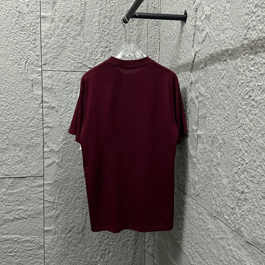 🅿️180 Dio*Dior* 2025 spring and summer style Classic silver thread letter embroidery Personalized logo Customized double yarn plain cotton fabric Short-sleeved T-shirt Unisex Color: Angora Red Black White Size: S (90-130 catties) M (120-150 catties) L (140-165 catties) XL (160-180 catties) XXL (180-210 pounds)