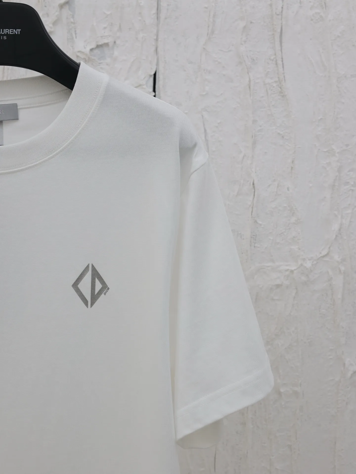 🅿️250 Dio*/Dior 25SS micro-label embroidered short-sleeved T-shirt, color-matched dyed fabric, jacquard flat machine thread, round neck vertical version, full set of accessories! Using 100% cotton fabric, multi-dimensional testing to compare color difference issues, and debugging the final restoration effect Size: S/M/L/XL
