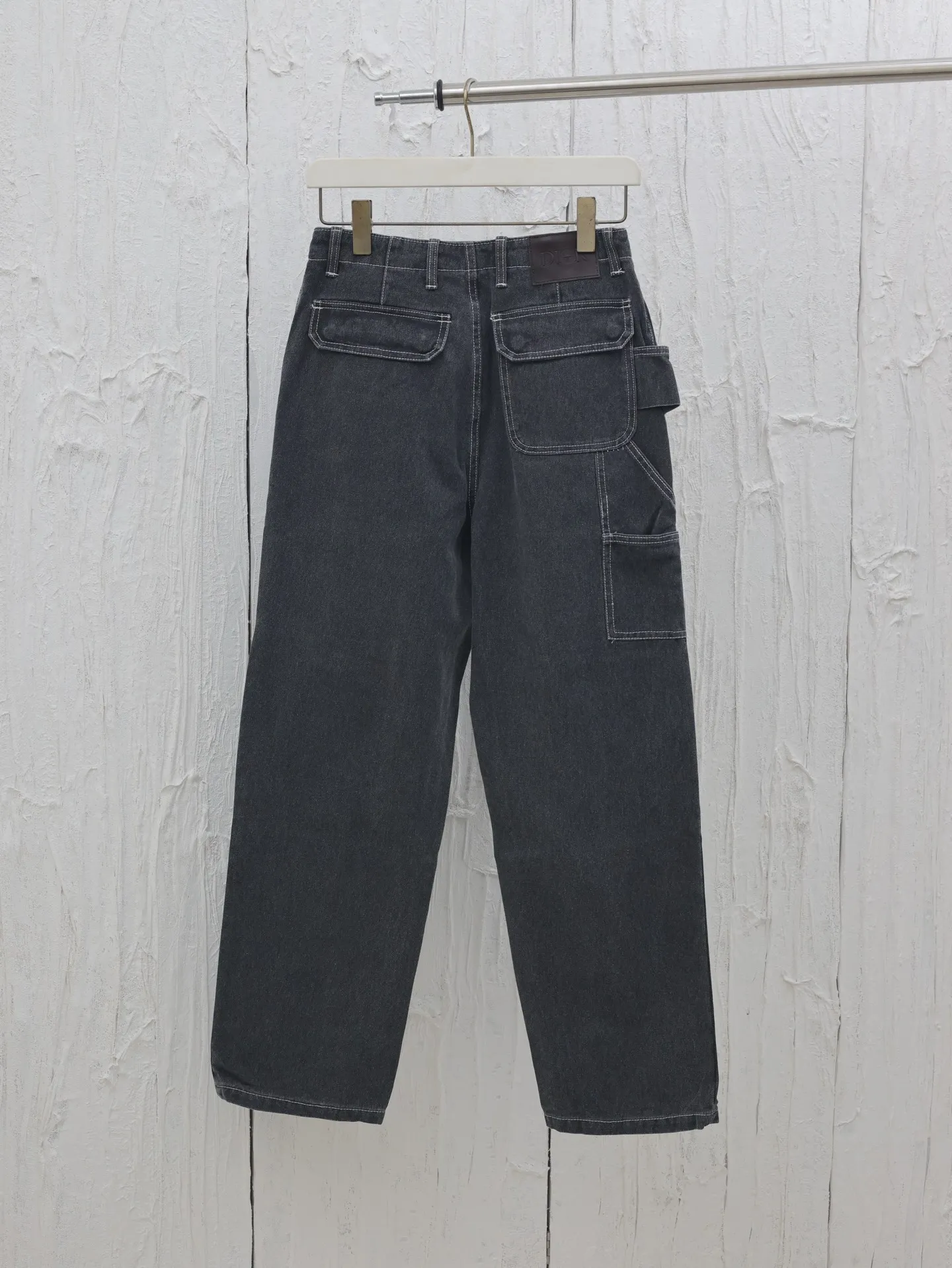 🅿️596 Dio* / Dior 25FW Dior co-branded Stone Island four-pocket canvas jeans trousers. Custom-woven denim fabric, soft and comfortable texture, original washed and faded, loose fit, original molded hardware buttons, complete three-label accessories Size: S/M/L/XL