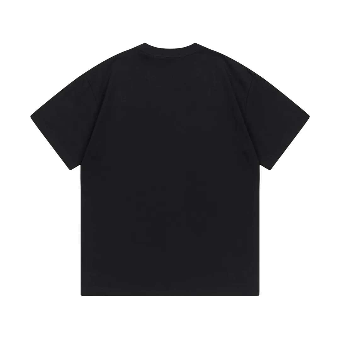 🅿️170 high version DIOR Dior 2025 early spring new style, customized 310g double yarn pure cotton fabric, embossed letter logo with embossed patch, same style for men and women, short-sleeved T-shirt, color: black, size: S-XL