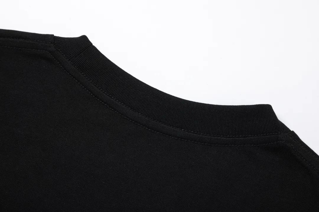 🅿️170 high version DIOR Dior 2025 early spring new style, customized 310g double yarn pure cotton fabric, embossed letter logo with embossed patch, same style for men and women, short-sleeved T-shirt, color: black, size: S-XL