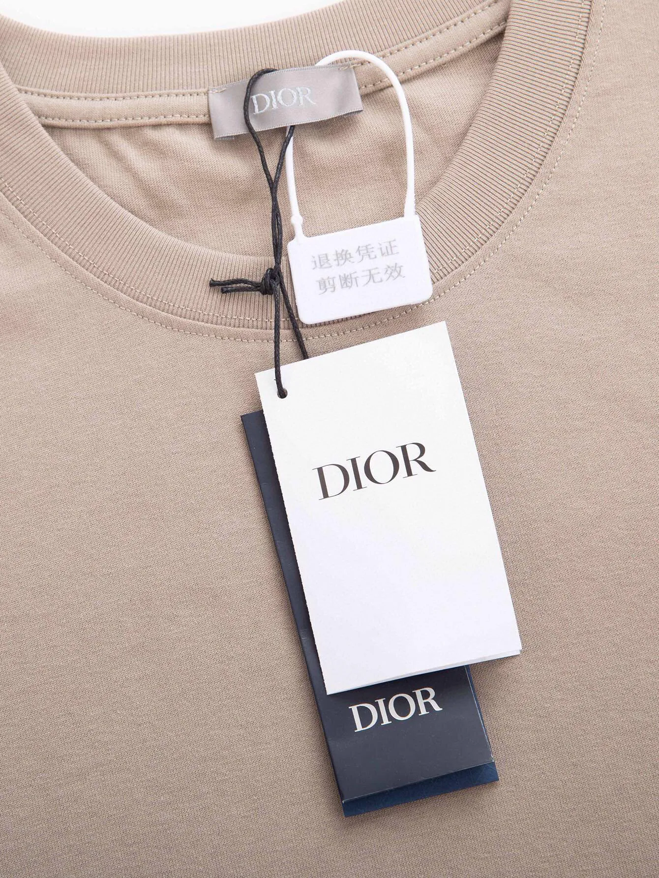 🅿️240 (ZP version) cabinet pressure-free version - Dior Dior 24 latest official website Three-dimensional embroidered short-sleeved T-shirt with chapter on the chest, same style for men and women - Used 300g of the original washed 100% cotton custom-dyed double yarn fabric Threads are dyed in the same vat with zero color difference Exclusive quality difference currency Welcome to compare - Color: white apricot blue - Size: S M L XL