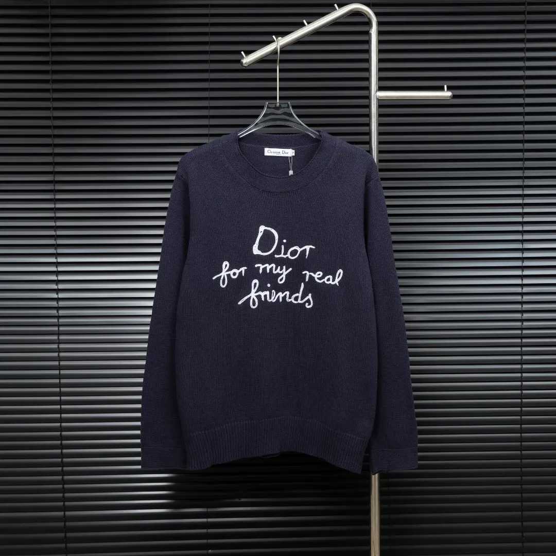 🅿️330 Style: DIOR hand-painted graffiti knitted long-sleeved sweater Size: S-XXL Fabric: Wool blend Accessories: Full set of customized original accessories No gender distinction, same style for men and women