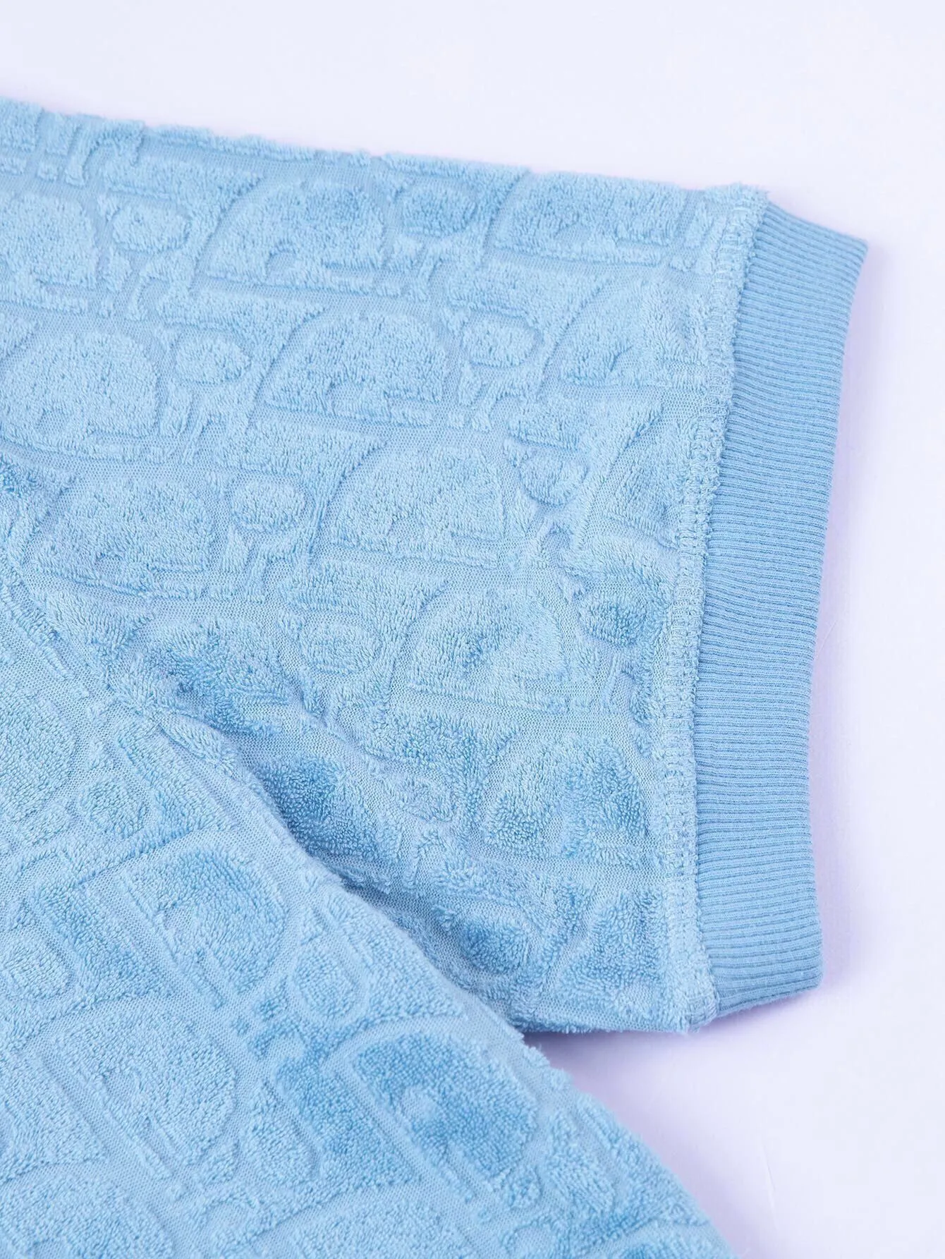 🅿️260 (ZP version) -Dior official website classic towel embroidered jacquard short-sleeved T-shirt, same style for men and women -Using the original 280g custom-made cotton imported Luwei towel jacquard fabric, threads are dyed in the same cylinder with zero color difference, exclusive quality difference currency, welcome to compare -Color: black white blue -Code number: S M L XL