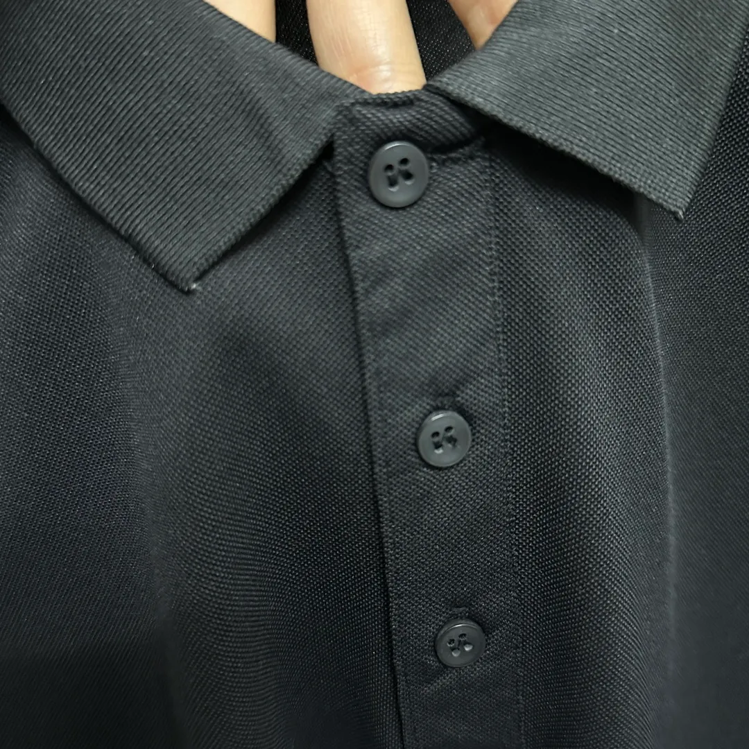 🅿️180 Dio*Dior* short-sleeved POLO 2025 spring and summer new style, simple letters 1947 embroidered pique fabric, short-sleeved polo stand-up collar, same style for men and women Size: M L XL 2XL 3XL Color: black white