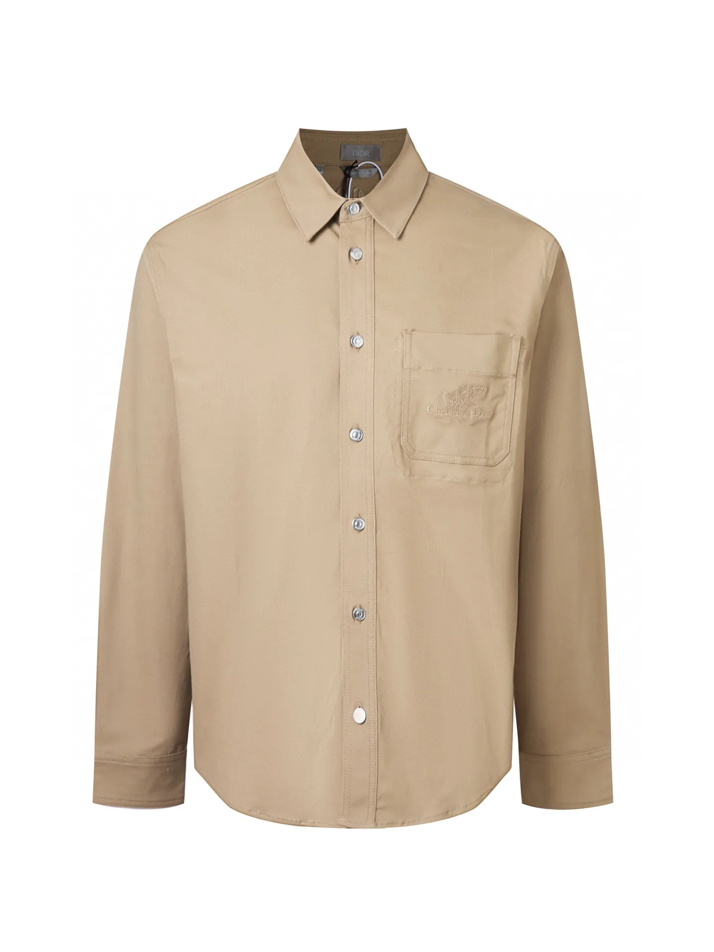 🅿️500 (only high-quality products🔥ZP version, no pressure to get in and out of the cabinet) -Dior official website new models at the same time Lily of the valley finely embroidered woven cotton twill casual shirt, same style for men and women -YB molded fabric details are the same Full set of accessories customized to distinguish the market currency Welcome to compare -Color Beige -Code number 36 38 40 42