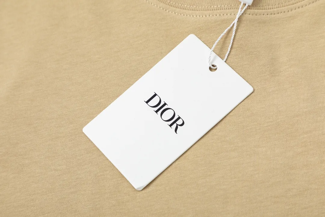 🅿️170 Dior Dior joint stone island series 2025 new three-dimensional silicone letter logo Uniform short-sleeved T-shirt for men and women ·Customized 280 grams of 100% double yarn pure cotton fabric ·Defined dyeing of 32 double-strand threads ·Laser three-dimensional convex glue technology ·Collar label, hangtag, main mark and three labels complete Color: Khaki Size: XS S M L