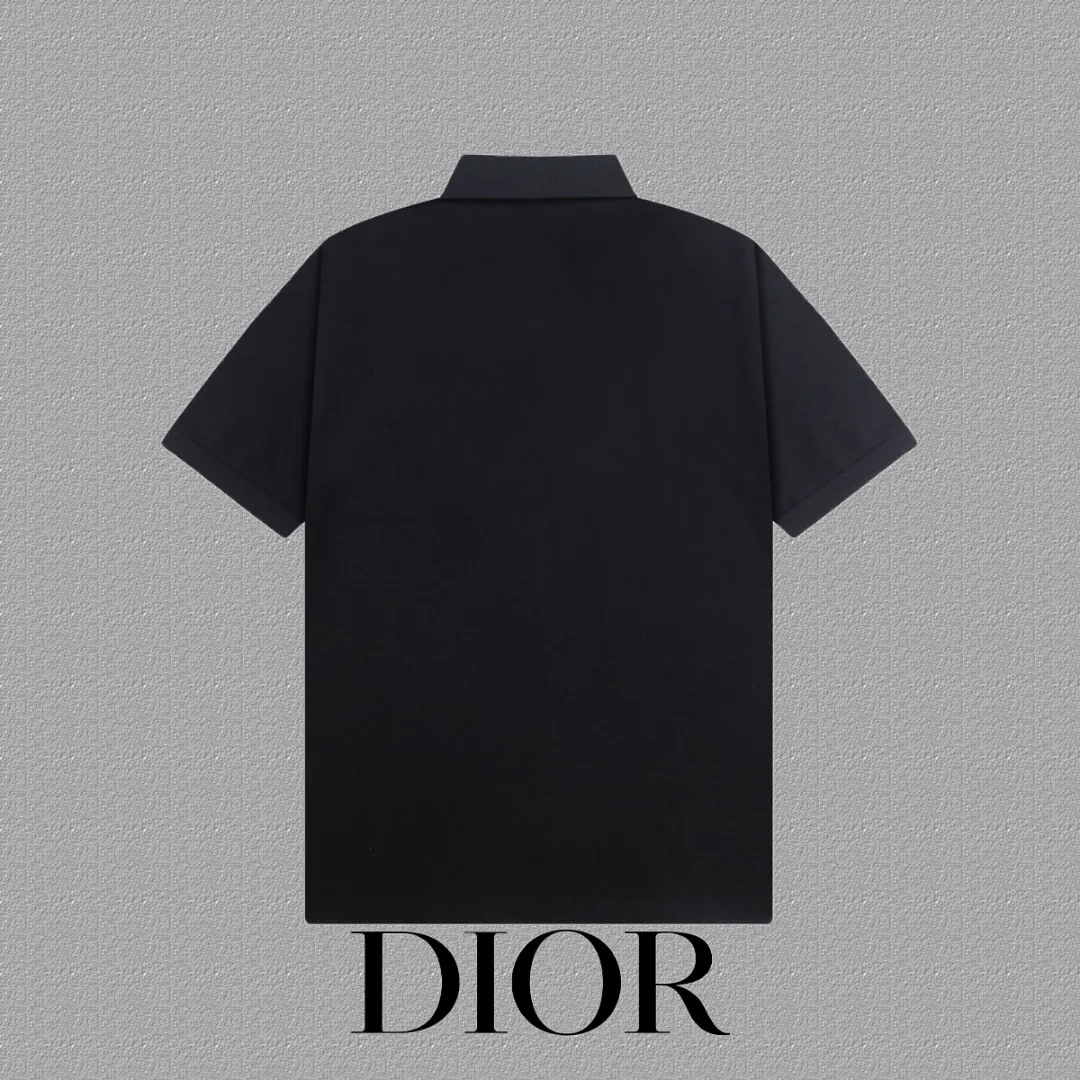🅿️220 [Dior] 2025FW short-sleeved lapel polo shirt Color: Black White Size: S-XXL