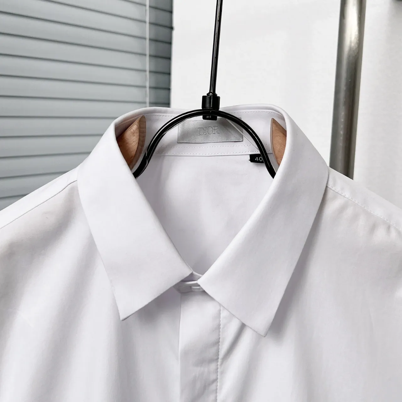 🅿️326 DIO*/Dior Placket Classic CD Metallic Shirt Size: M-4XL Color: Black White