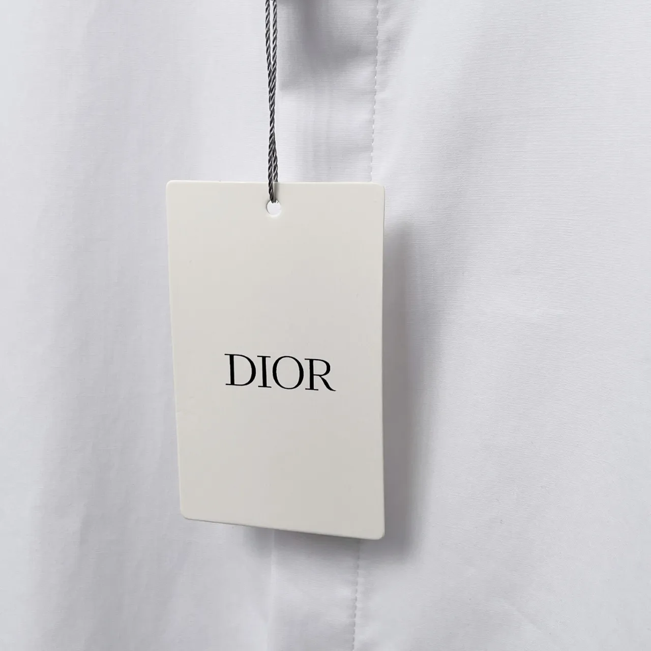 🅿️326 DIO*/Dior Placket Classic CD Metallic Shirt Size: M-4XL Color: Black White