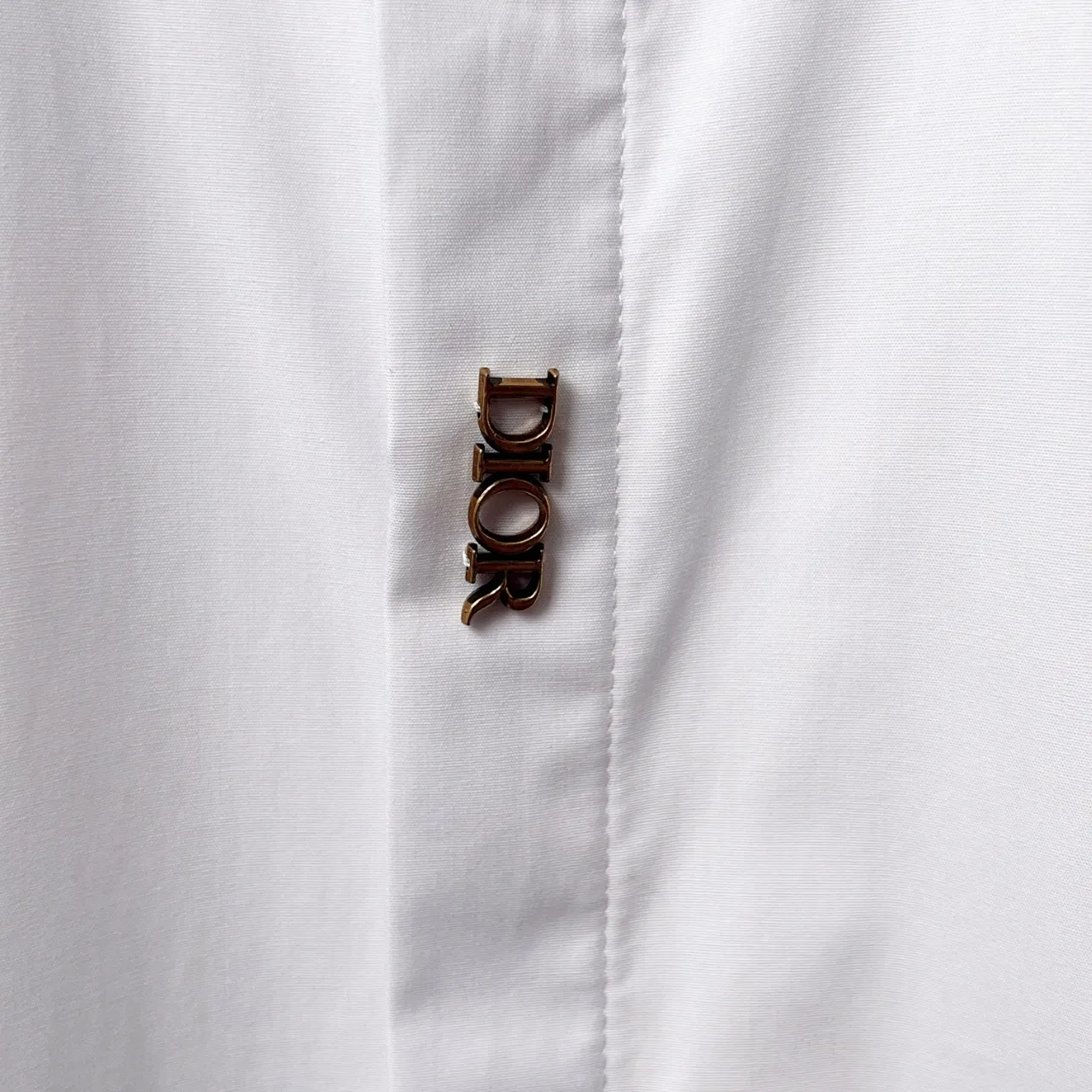 🅿️326 DIO*/Dior Placket Classic CD Metallic Shirt Size: M-4XL Color: Black White