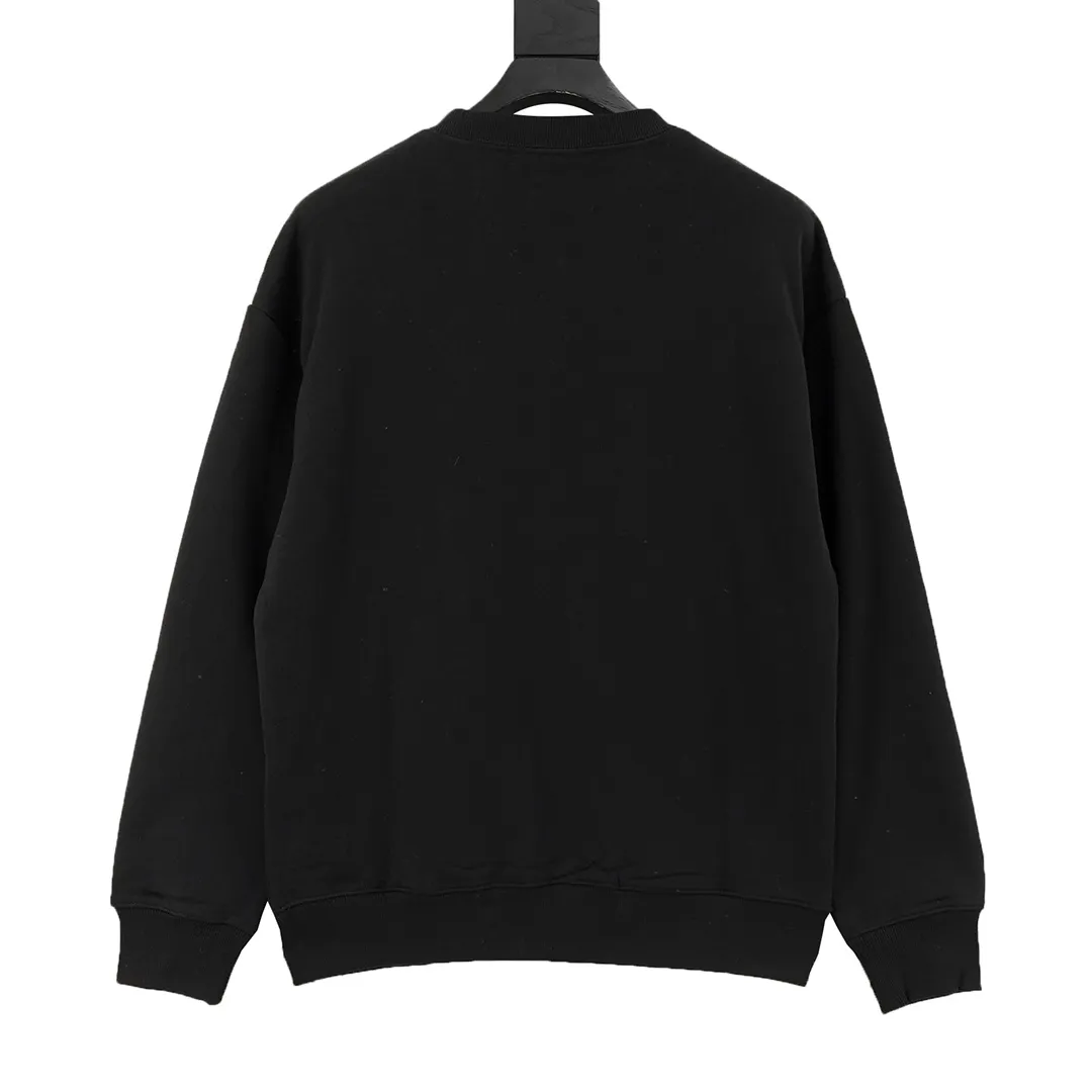 🅿️500 DIOR/Dior Gradient floral letter embroidery round neck sweatshirt, custom-woven and dyed fabric, customized triangle thread on the neck + thread on both sides, imported Tajima embroidery on the chest, letter pattern base + partial floral embroidery after gradient dyeing process, three-label accessories and hardware are all molded and customized Size: XS-L