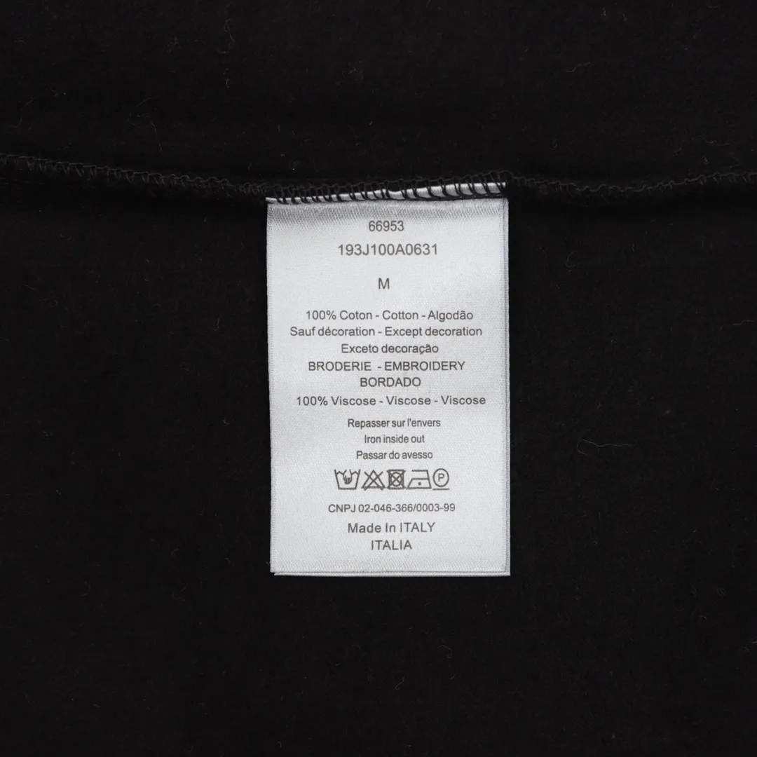 🅿️500 Dior/Dior 23Fw gradient floral letter embroidery round neck sweatshirt, custom-woven and dyed fabrics, customized triangle threads on the neckline + threads on both sides, imported Tajima embroidery on the chest, letter pattern base + partial floral embroidery after gradient dyeing process, three-label accessories and hardware are all custom molded Size: S-XL