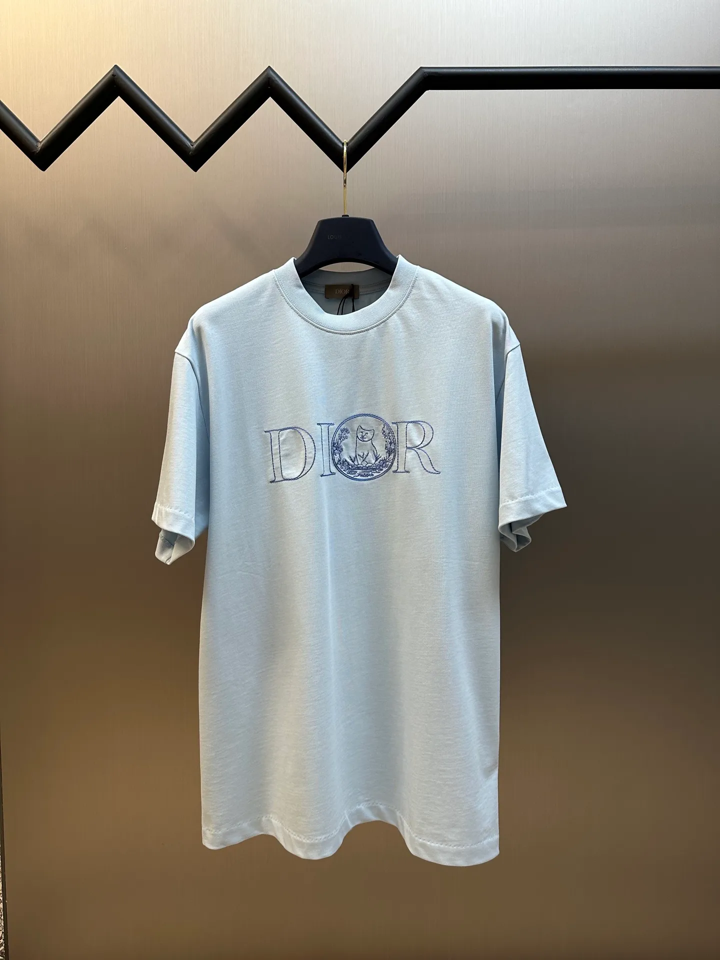 🅿️240 4-day pre-sale DIOR 25 joint short-sleeve This T-shirt displays the logo from this season’s DIOR AND HYLTON NEL joint series. Crafted from blue cotton jersey, it has a classic silhouette with a ribbed crew neck and embroidery on the chest for added style.  size：xs s m l