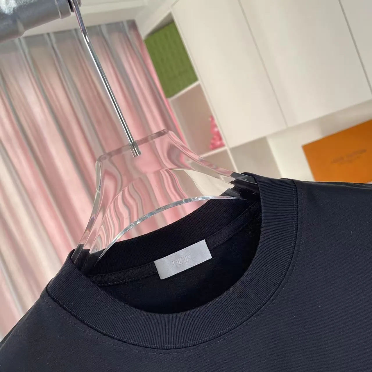 🅿️170 Dio Dior 2025 summer new style Letter logo three-dimensional silicone printing Short-sleeved T-shirt Customized fabric 300g Same style for men and women Color: Black White Sky Blue Iron Gray Size: S M L XL XXL Five codes​