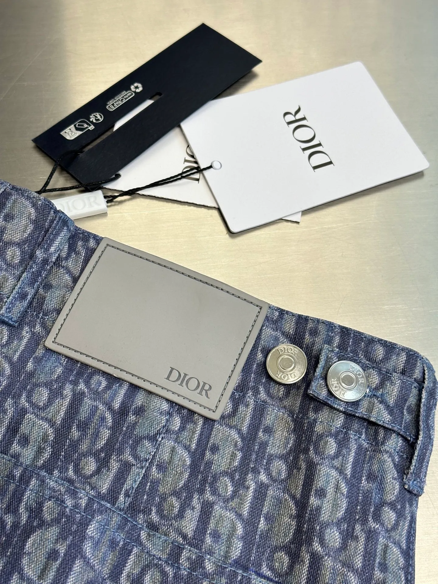 🅿️530 DIOR cotton twill printed pocket cargo shorts, customized twill cotton 10*10 cotton, cloth printing, positioning cutting bed, customized leather label size: 48.50.52.54