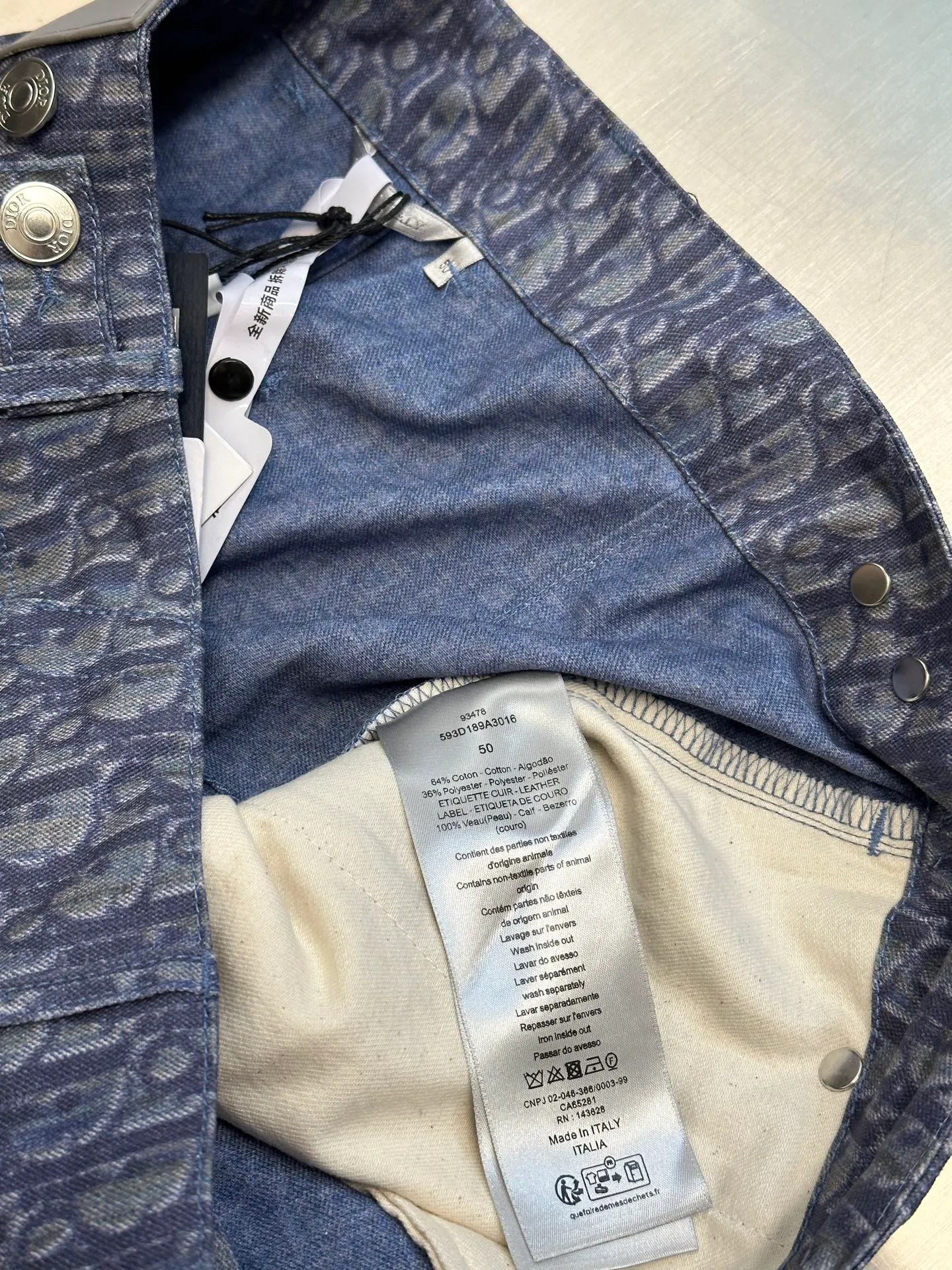 🅿️530 DIOR cotton twill printed pocket cargo shorts, customized twill cotton 10*10 cotton, cloth printing, positioning cutting bed, customized leather label size: 48.50.52.54