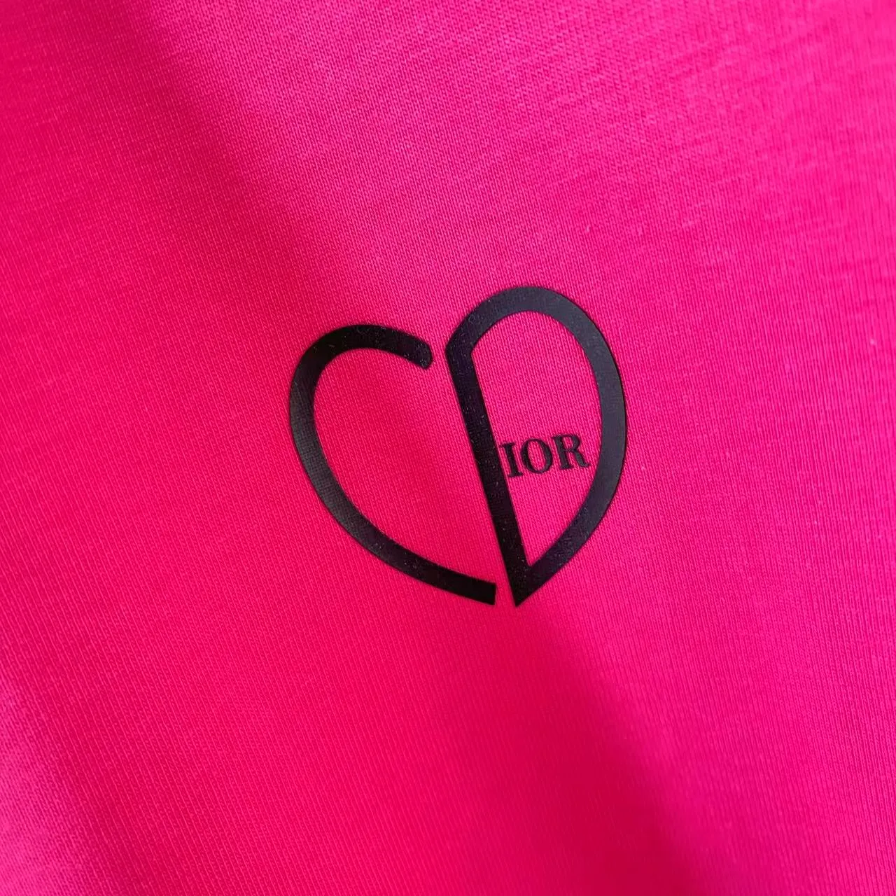 🅿️170 Dio Dior 2025 new summer style love letter three-dimensional silicone printing short-sleeved T-shirt customized fabric 300g same style for men and women Color: black white rose red iron gray Size: S M L XL XXL five sizes ​