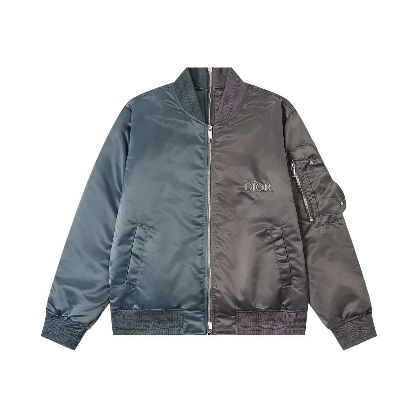 🅿️720 Dior 2025 new embroidered logo couple's baseball collar jacket 💯 Made of polyester fiber composite custom fabric, skin-friendly and comfortable, thick and wide, versatile and portable, fashionable and western style, the same style as the Internet celebrity, ingenious style, simple and fashionable style, same style for men and women, hang tag, collar label, washed wheat 🍃 (complete with three standards) Color: Fully printed picture color Size: 44-50