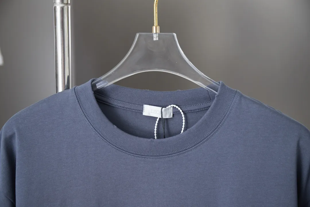 🅿️180 D＊or CD 25SS early spring new style joint series letter logo frayed short sleeves light luxury essential item for daily commuting for men and women correct version welcome to compare detailed features · 320g 100% pure cotton double yarn jersey fabric · Custom dyed in the same cylinder, special thickened 32 count double-strand 1X1 thread · Artificial hand printing screen printing letter logo pattern · Collar, cuffs, hem edging process · Double-needle stitching across seams · Original main mark, washed tag, branded moisture-proof paper packaging Color: White/Black/Gray Size: S/M/L/XL