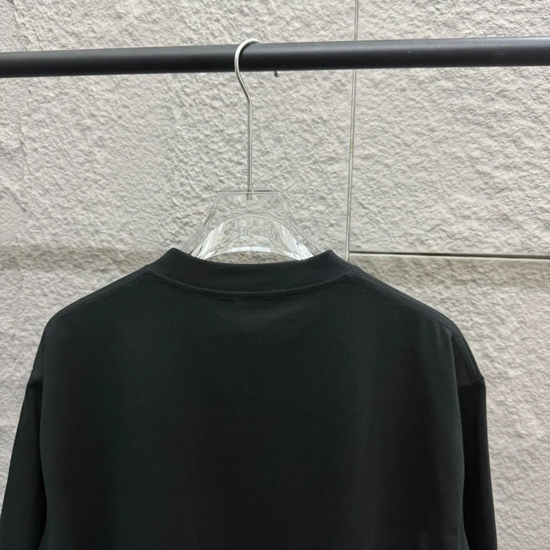 🅿️180 Dio Dio 2025 spring and summer new style Classic letter embroidery on the chest Short-sleeved T-shirt Customized double yarn plain cotton fabric Same style for men and women Color: black white floral gray Size: S (90-130 pounds) M (120-150 pounds) L (140-165 pounds) XL (160-180 pounds) XXL (180-210 pounds)