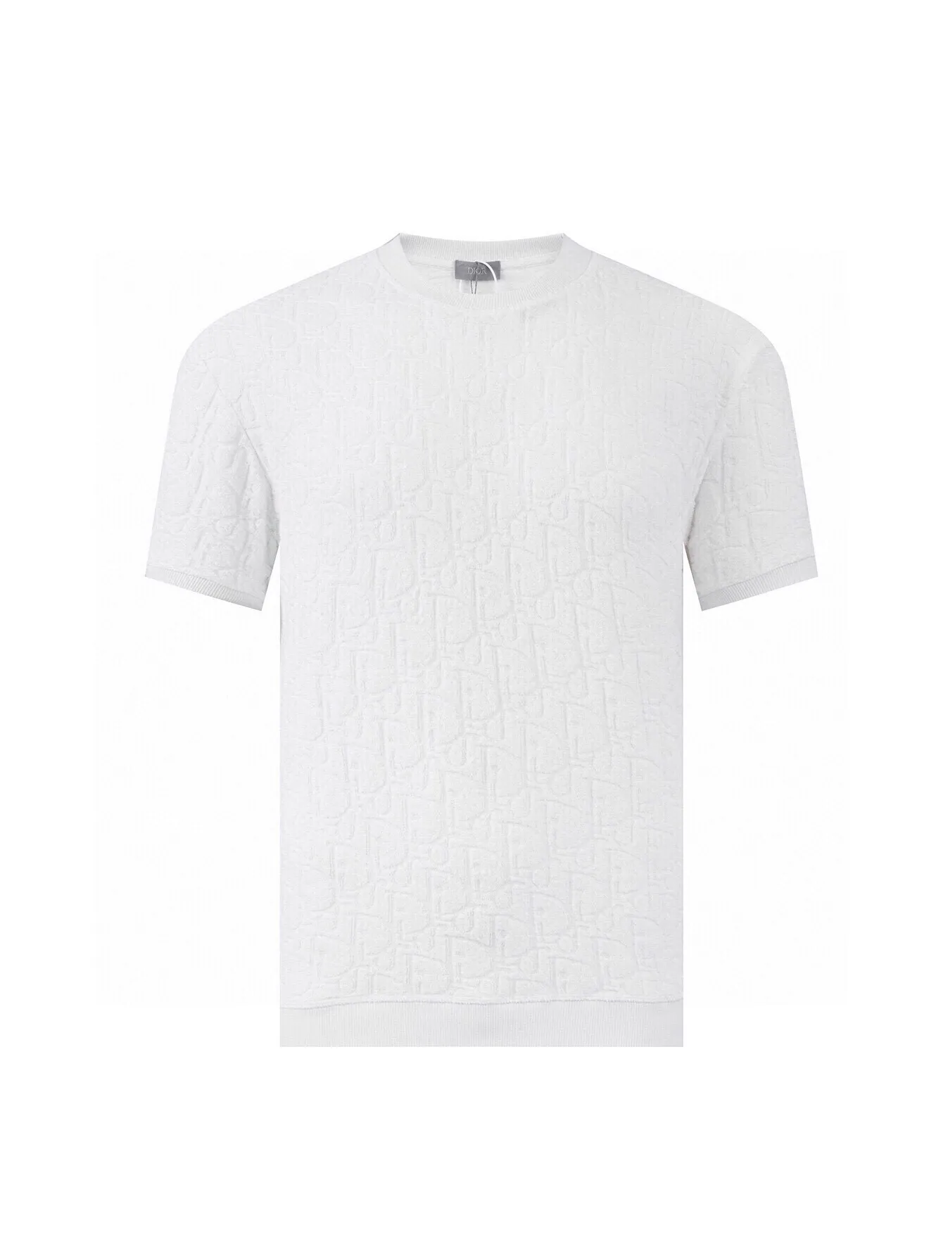 🅿️260 (ZP version) -Dior official website classic towel embroidered jacquard short-sleeved T-shirt, same style for men and women -Using the original 280g custom-made cotton imported Luwei towel jacquard fabric, threads are dyed in the same cylinder with zero color difference, exclusive quality difference currency, welcome to compare -Color: black white blue -Code number: S M L XL