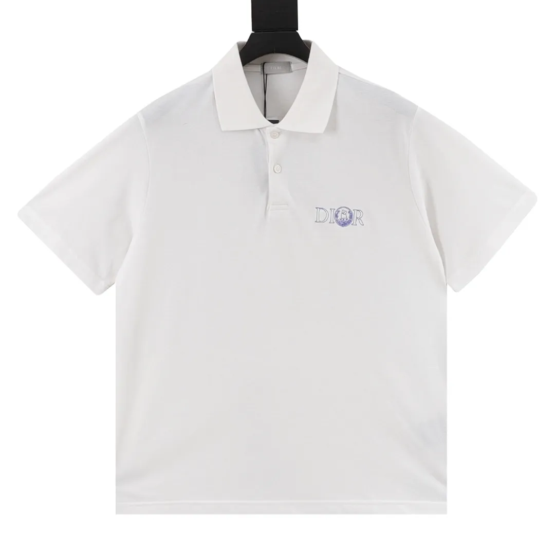 🅿️270 DIOR/Dior cat pattern Polo short sleeves are made of cotton pique mesh fabric, customized material 260g long-staple cotton. The collar is made of a double-system jacquard flat knitting machine, which is elastic and does not deform. All clothes are bound with original cloth. Double-layered mask on the front chest, no open lines or gaps. Cuffs, bottom of front chest, shoulder seams covered with bones. All restored to the original version. No goods will be produced without the original version. Size：XS-L
