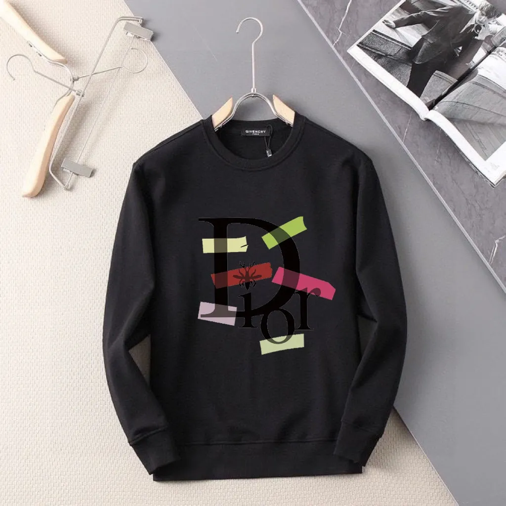 🅿️220 brand [DIOR Dior] (good news for fat people) 2025ss autumn latest long-sleeved round-neck sweatshirt, on sale simultaneously on the official website. Refreshing and breathable. Made of top Tencel Roman. Comfortable and soft. 3D three-dimensional clarity. Super fashion sense. Great for gifting and keeping for yourself. Size: M-5XL (can wear up to 220 pounds)