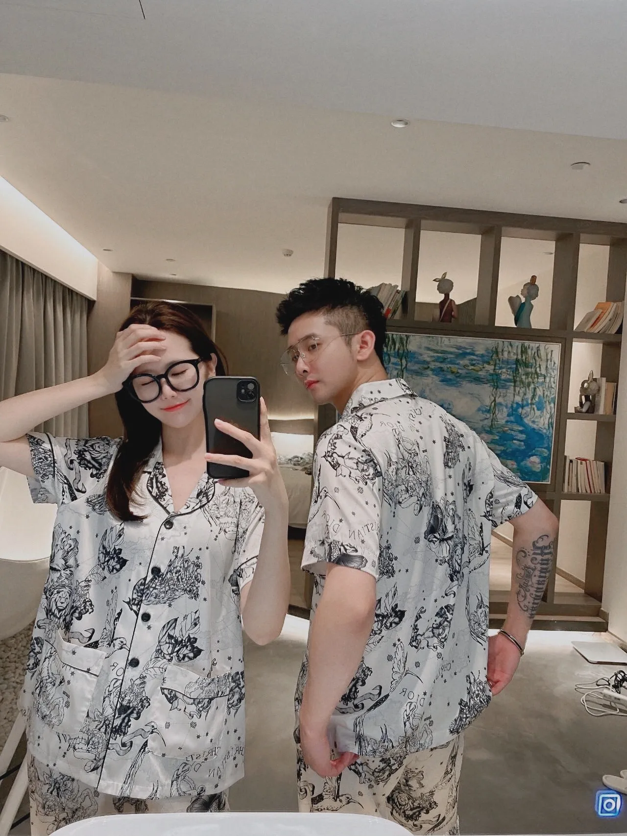 🅿️360 Dior home wear, high-definition Korean silk fabric, soft and comfortable on the skin, same style for men and women, women's size: XS～M, men's size: M～XXXL