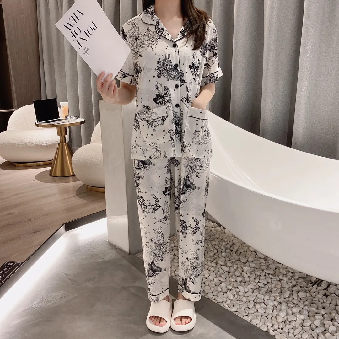 🅿️360 Dior home wear, high-definition Korean silk fabric, soft and comfortable on the skin, same style for men and women, women's size: XS～M, men's size: M～XXXL