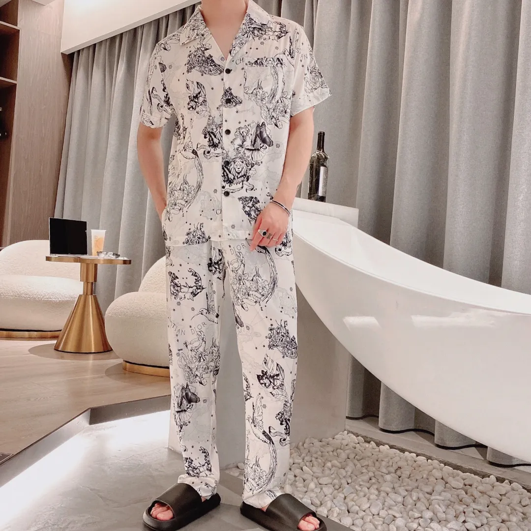 🅿️360 Dior home wear, high-definition Korean silk fabric, soft and comfortable on the skin, same style for men and women, women's size: XS～M, men's size: M～XXXL