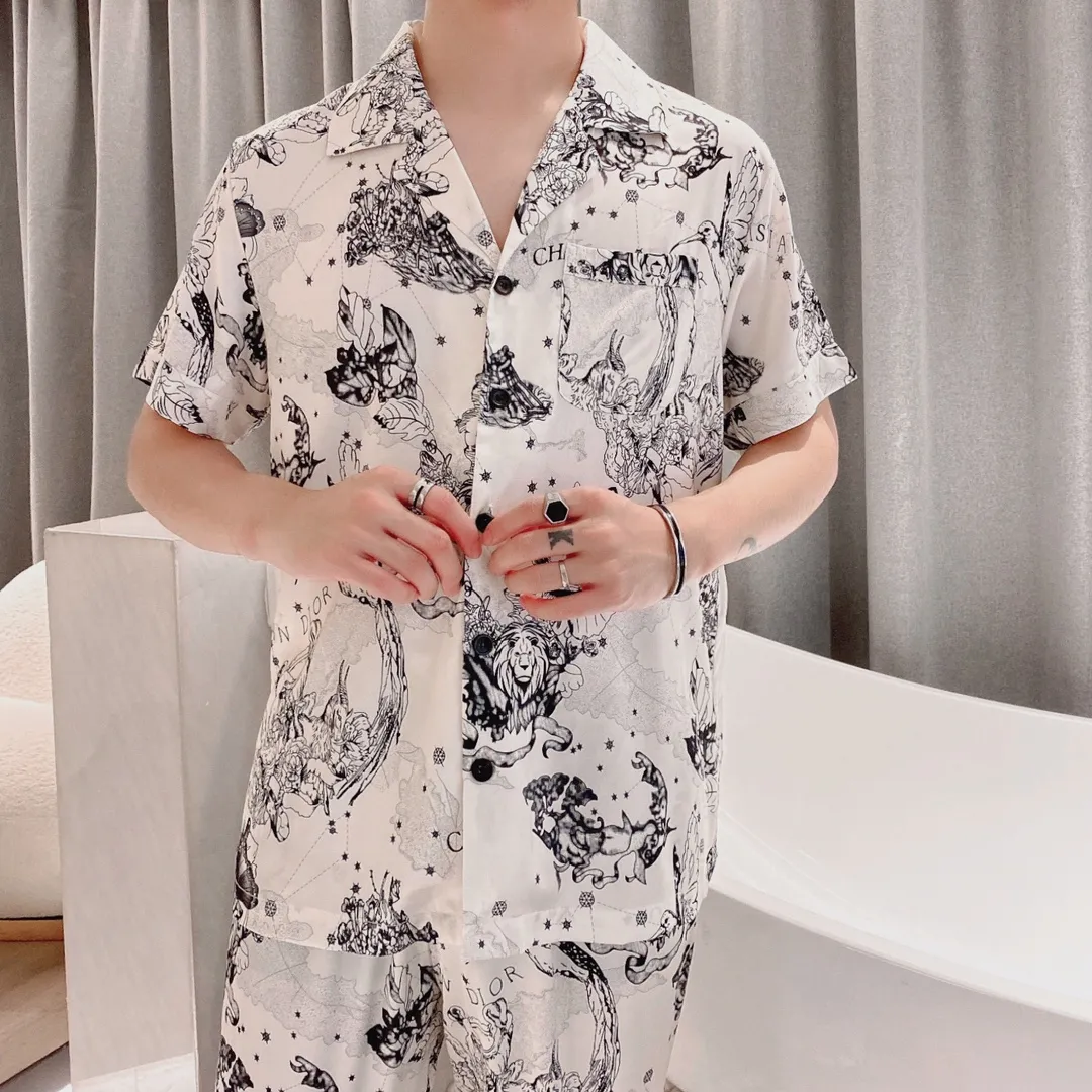 🅿️360 Dior home wear, high-definition Korean silk fabric, soft and comfortable on the skin, same style for men and women, women's size: XS～M, men's size: M～XXXL