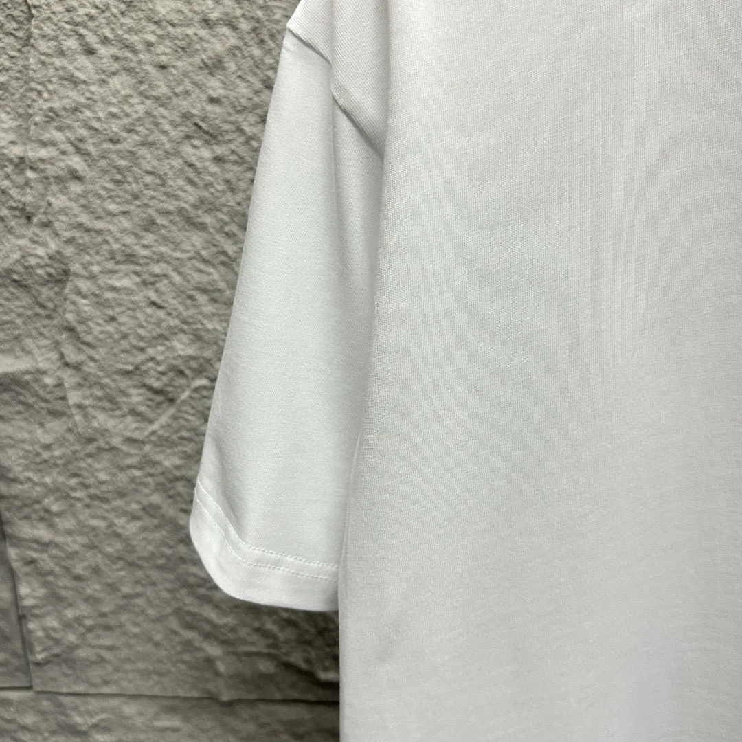 🅿️180 Dio*Dior* 2025 Spring and Summer Style Classic small love letter embroidered personalized logo Customized double yarn plain cotton fabric Short-sleeved T-shirt Unisex Size: S (90-130 catties) M (120-150 catties) L (140-165 catties) XL (160-180 catties) XXL (180-210 catties) Color: black white