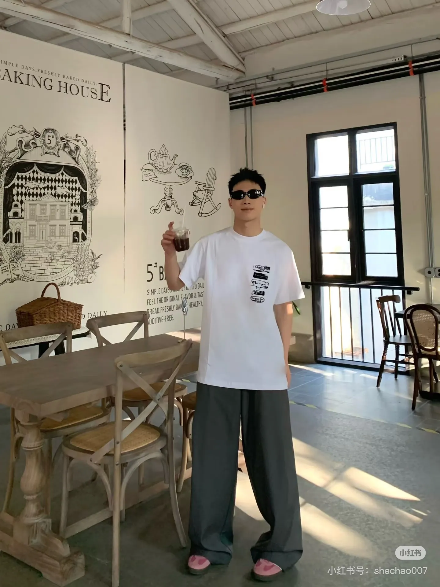 🅿️170 [DIOR Dior] 2025FW short-sleeved T-shirt LOGO printing High-end 26s double yarn 300g fabric Heavy fabric Customized frame ribbing in the same cylinder and dyeing Complete three standards Same style for men and women Color: Black White Size: S M L XL 2XL