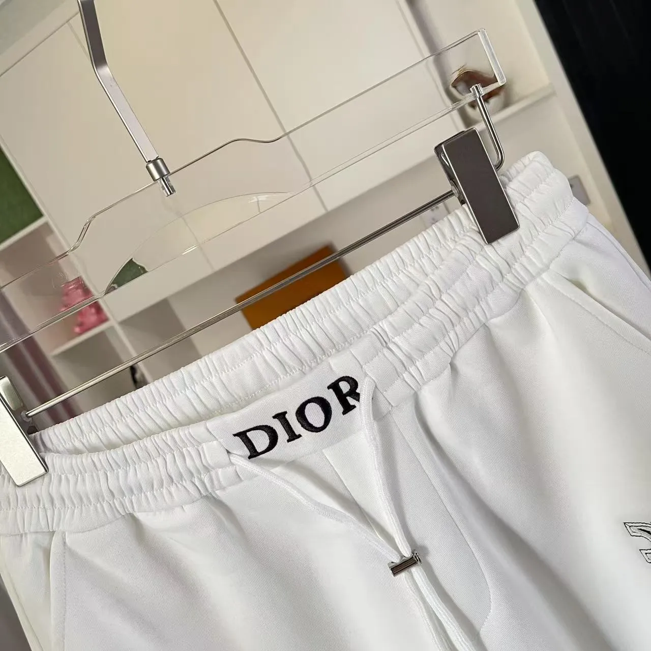 🅿️280 Dio 2025 new summer shorts, personalized letter logo embroidery, customized fabric 350g, same style for men and women, color: black, white, gray, size: M L XL XXL XXXL five sizes