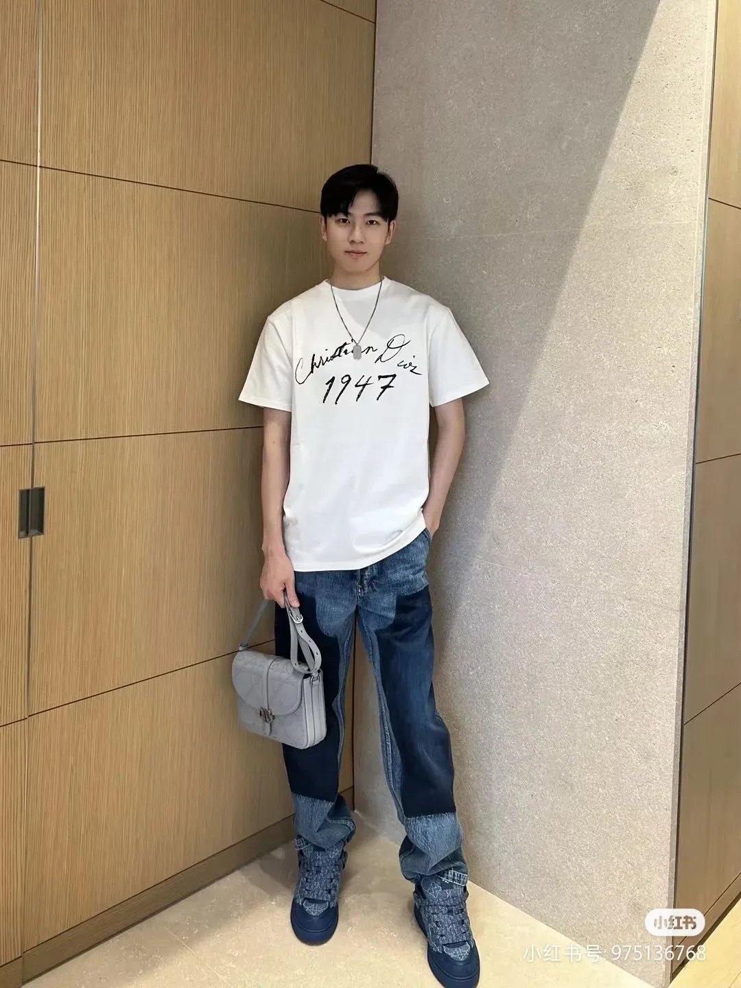 🅿️170 [DIOR Dior] 2025FW short-sleeved T-shirt LOGO printing High-end 26s double yarn 300g fabric Heavy fabric Customized frame ribbing in the same cylinder and dyeing Complete three standards Same style for men and women Color: Black White Size: S M L XL 2XL