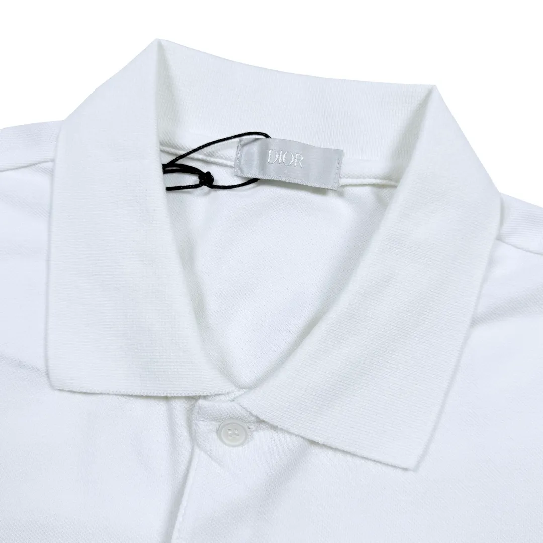 🅿️240 CD Hylton Nel joint model embroidered cat lapel polo short sleeves size XS-L